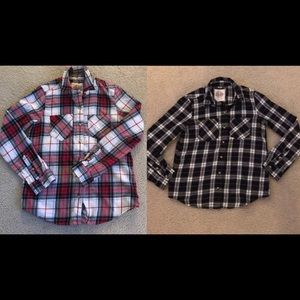 Red & black flannel bundle women’s small